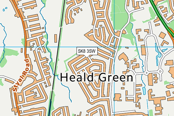 SK8 3SW map - OS VectorMap District (Ordnance Survey) SK8 3SW map - OS VectorMap District (Ordnance Survey)