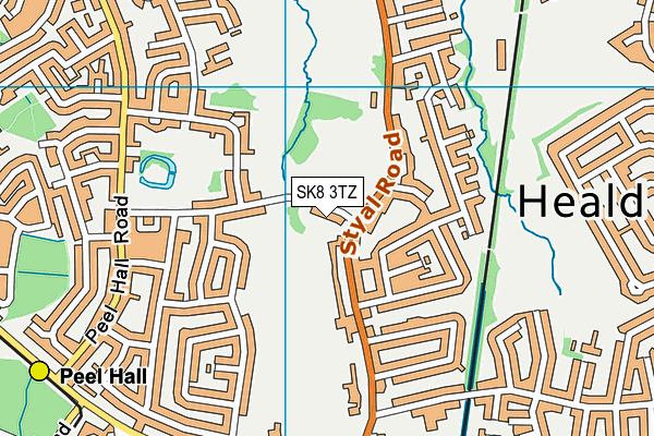 SK8 3TZ map - OS VectorMap District (Ordnance Survey)