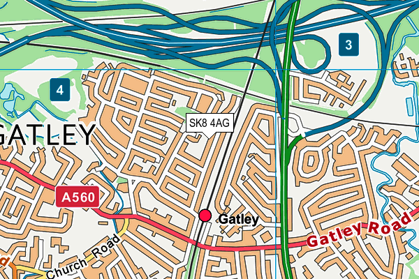 SK8 4AG map - OS VectorMap District (Ordnance Survey)