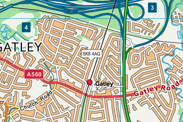 SK8 4AQ map - OS VectorMap District (Ordnance Survey)