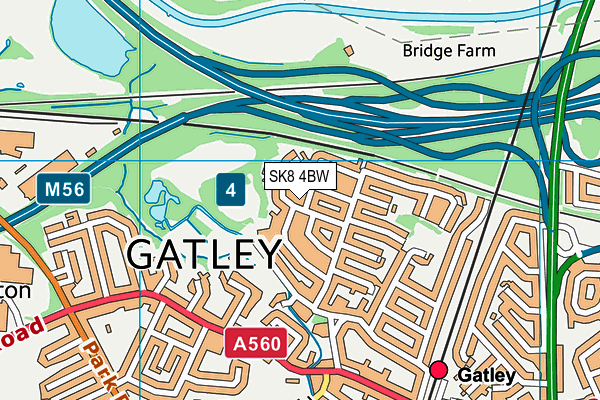 SK8 4BW map - OS VectorMap District (Ordnance Survey)