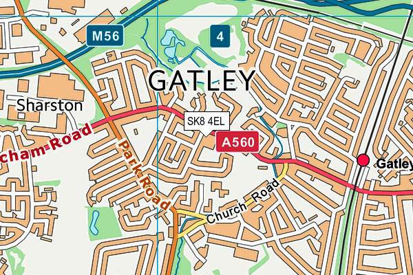 SK8 4EL map - OS VectorMap District (Ordnance Survey) SK8 4EL map - OS VectorMap District (Ordnance Survey)