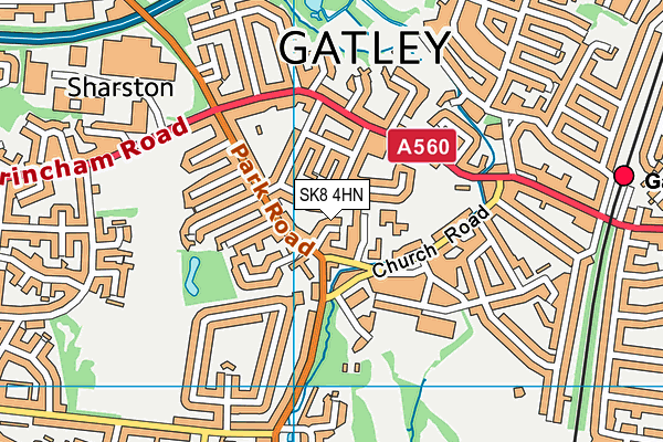 SK8 4HN map - OS VectorMap District (Ordnance Survey)