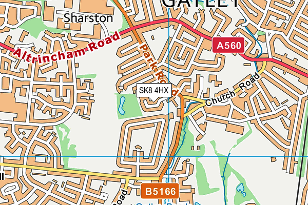 SK8 4HX map - OS VectorMap District (Ordnance Survey)