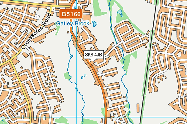 SK8 4JB map - OS VectorMap District (Ordnance Survey) SK8 4JB map - OS VectorMap District (Ordnance Survey)