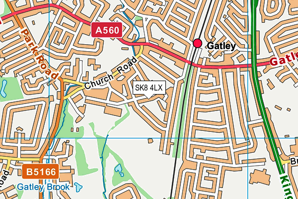 SK8 4LX map - OS VectorMap District (Ordnance Survey)