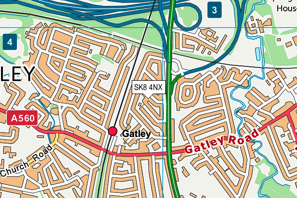 SK8 4NX map - OS VectorMap District (Ordnance Survey)