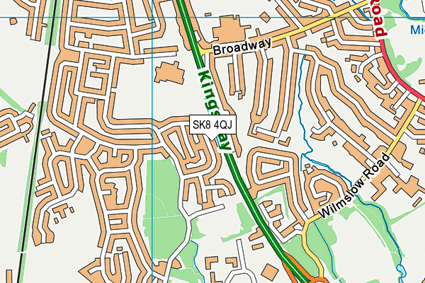 SK8 4QJ map - OS VectorMap District (Ordnance Survey)