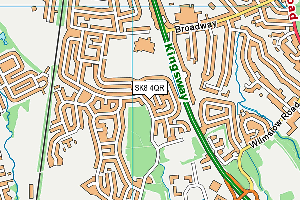 SK8 4QR map - OS VectorMap District (Ordnance Survey)