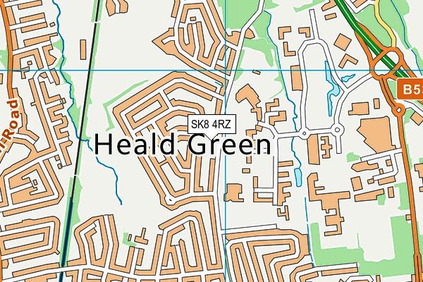 SK8 4RZ map - OS VectorMap District (Ordnance Survey)