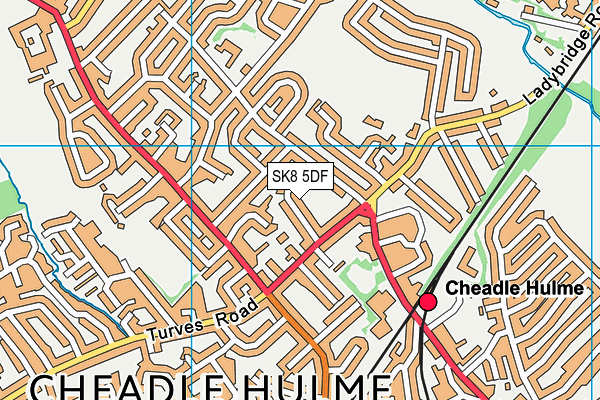 SK8 5DF map - OS VectorMap District (Ordnance Survey) SK8 5DF map - OS VectorMap District (Ordnance Survey)
