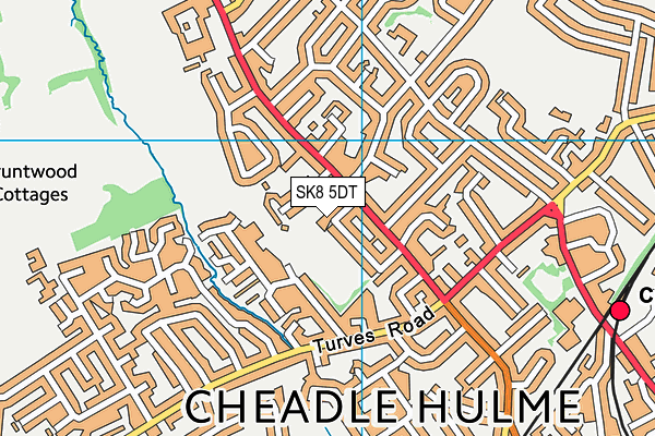 SK8 5DT map - OS VectorMap District (Ordnance Survey)