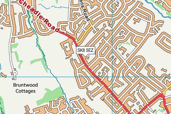SK8 5EZ map - OS VectorMap District (Ordnance Survey)
