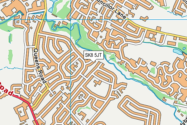 SK8 5JT map - OS VectorMap District (Ordnance Survey) SK8 5JT map - OS VectorMap District (Ordnance Survey)