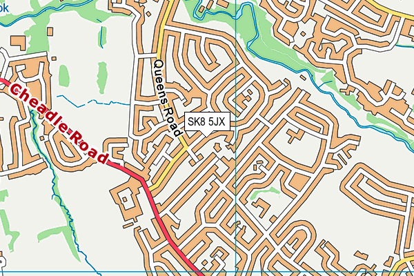 SK8 5JX map - OS VectorMap District (Ordnance Survey) SK8 5JX map - OS VectorMap District (Ordnance Survey)