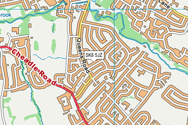 SK8 5JZ map - OS VectorMap District (Ordnance Survey)