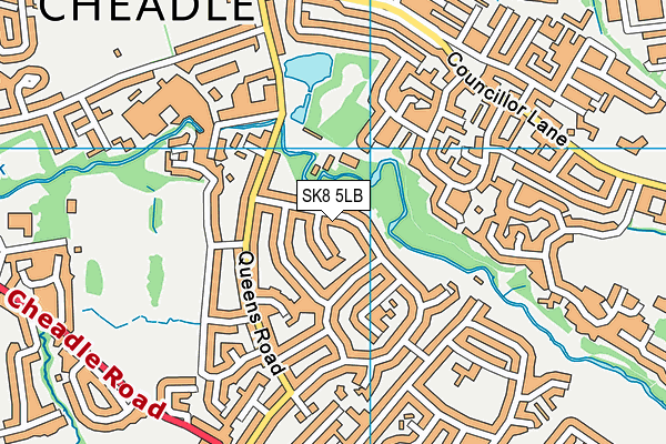 SK8 5LB map - OS VectorMap District (Ordnance Survey) SK8 5LB map - OS VectorMap District (Ordnance Survey)
