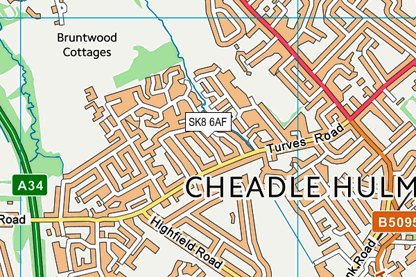SK8 6AF map - OS VectorMap District (Ordnance Survey)