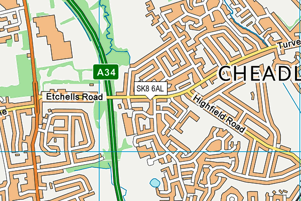SK8 6AL map - OS VectorMap District (Ordnance Survey) SK8 6AL map - OS VectorMap District (Ordnance Survey)