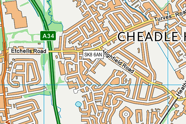 SK8 6AN map - OS VectorMap District (Ordnance Survey)