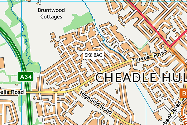 SK8 6AQ map - OS VectorMap District (Ordnance Survey) SK8 6AQ map - OS VectorMap District (Ordnance Survey)