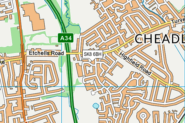 SK8 6BH map - OS VectorMap District (Ordnance Survey)