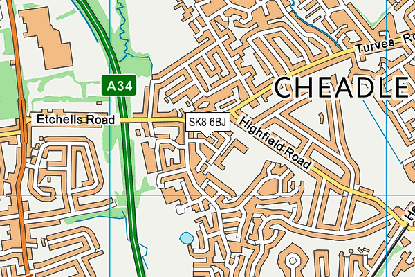 SK8 6BJ map - OS VectorMap District (Ordnance Survey) SK8 6BJ map - OS VectorMap District (Ordnance Survey)