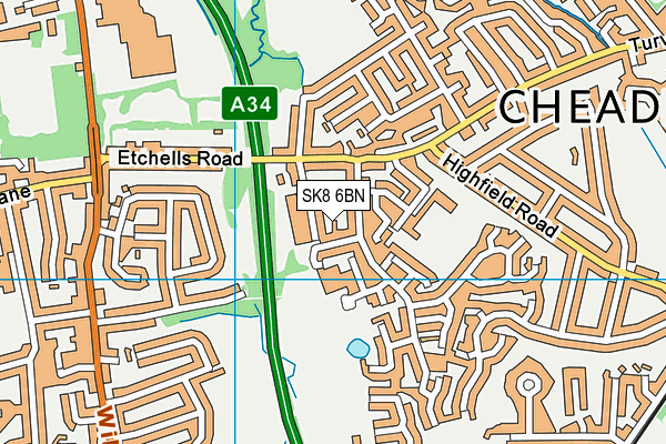 SK8 6BN map - OS VectorMap District (Ordnance Survey)