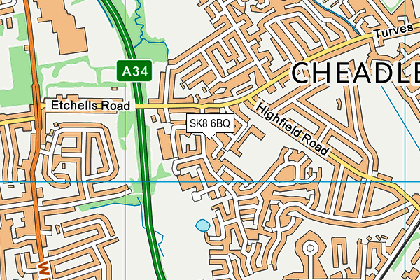 SK8 6BQ map - OS VectorMap District (Ordnance Survey) SK8 6BQ map - OS VectorMap District (Ordnance Survey)
