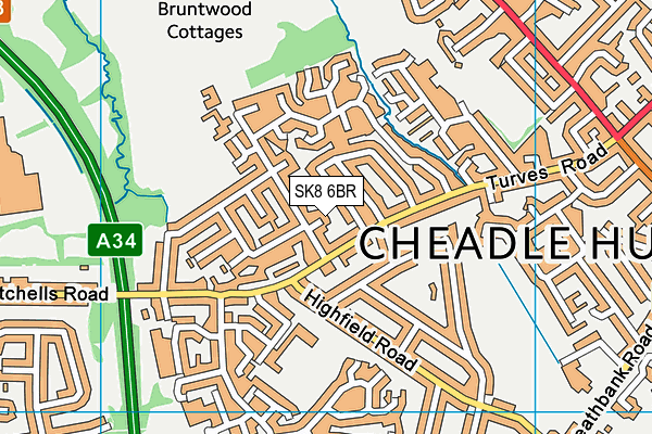 SK8 6BR map - OS VectorMap District (Ordnance Survey) SK8 6BR map - OS VectorMap District (Ordnance Survey)