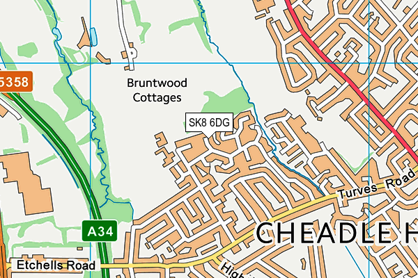 SK8 6DG map - OS VectorMap District (Ordnance Survey)