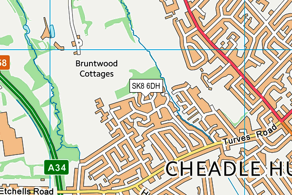 SK8 6DH map - OS VectorMap District (Ordnance Survey) SK8 6DH map - OS VectorMap District (Ordnance Survey)