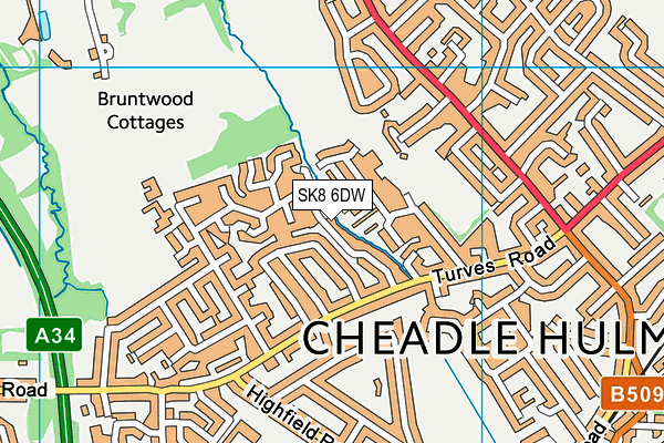 SK8 6DW map - OS VectorMap District (Ordnance Survey)