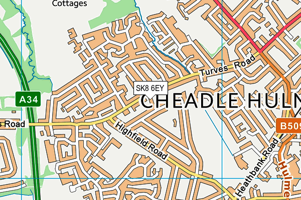 SK8 6EY map - OS VectorMap District (Ordnance Survey) SK8 6EY map - OS VectorMap District (Ordnance Survey)