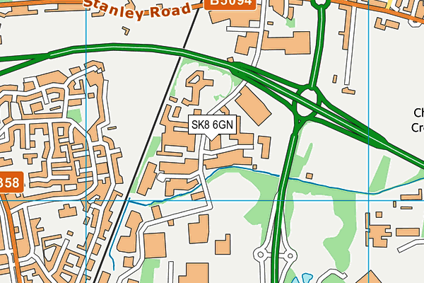 SK8 6GN map - OS VectorMap District (Ordnance Survey) SK8 6GN map - OS VectorMap District (Ordnance Survey)