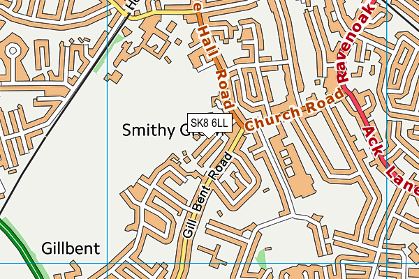 SK8 6LL map - OS VectorMap District (Ordnance Survey) SK8 6LL map - OS VectorMap District (Ordnance Survey)