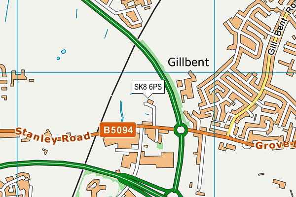 SK8 6PS map - OS VectorMap District (Ordnance Survey) SK8 6PS map - OS VectorMap District (Ordnance Survey)