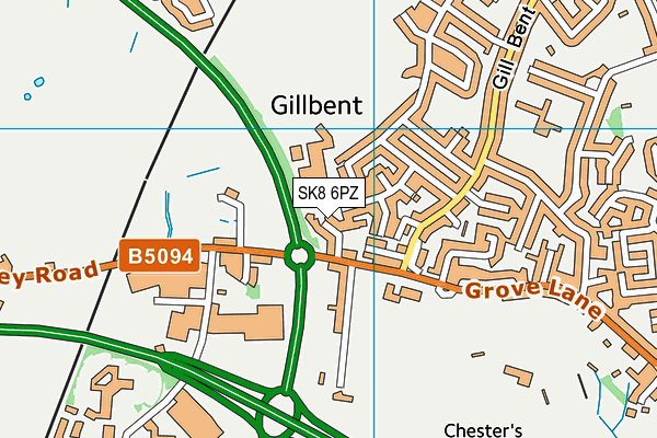 SK8 6PZ map - OS VectorMap District (Ordnance Survey)