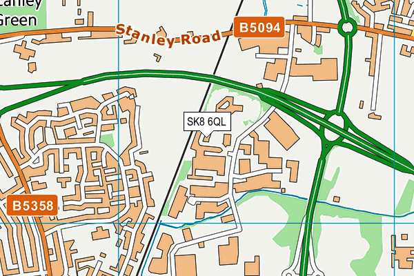 SK8 6QL map - OS VectorMap District (Ordnance Survey) SK8 6QL map - OS VectorMap District (Ordnance Survey)