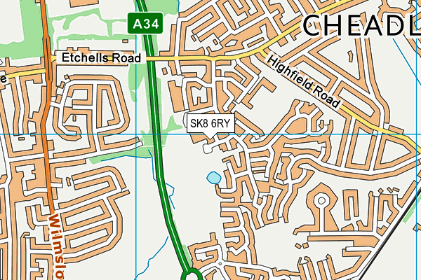 SK8 6RY map - OS VectorMap District (Ordnance Survey) SK8 6RY map - OS VectorMap District (Ordnance Survey)
