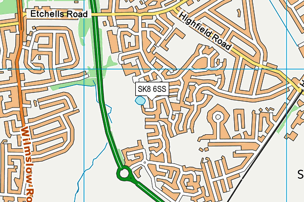SK8 6SS map - OS VectorMap District (Ordnance Survey) SK8 6SS map - OS VectorMap District (Ordnance Survey)