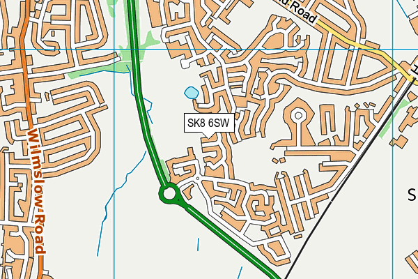 SK8 6SW map - OS VectorMap District (Ordnance Survey) SK8 6SW map - OS VectorMap District (Ordnance Survey)