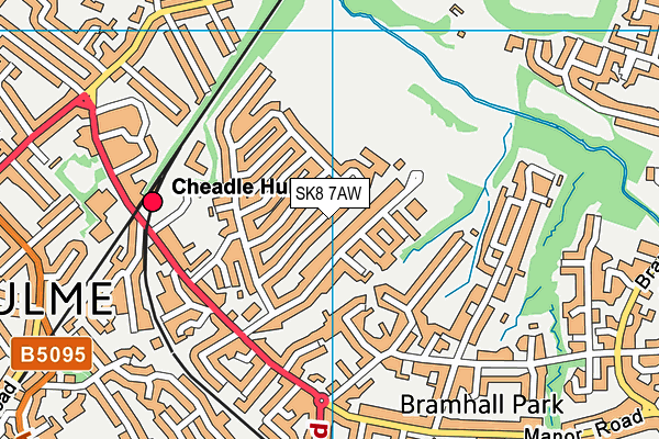 SK8 7AW map - OS VectorMap District (Ordnance Survey) SK8 7AW map - OS VectorMap District (Ordnance Survey)