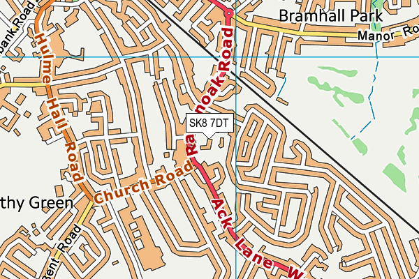SK8 7DT map - OS VectorMap District (Ordnance Survey) SK8 7DT map - OS VectorMap District (Ordnance Survey)
