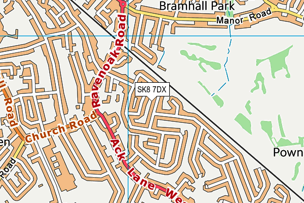 SK8 7DX map - OS VectorMap District (Ordnance Survey) SK8 7DX map - OS VectorMap District (Ordnance Survey)