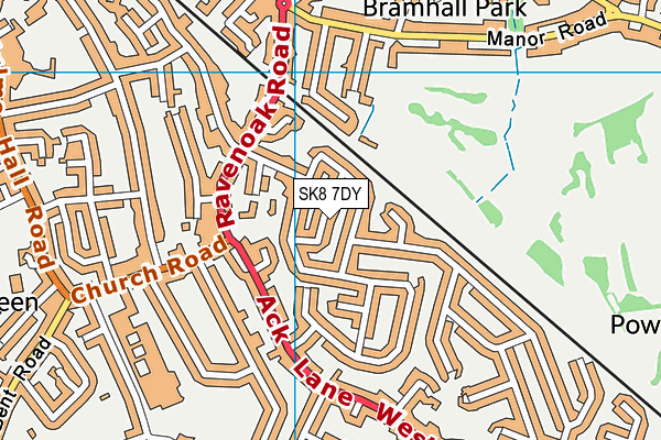 SK8 7DY map - OS VectorMap District (Ordnance Survey) SK8 7DY map - OS VectorMap District (Ordnance Survey)