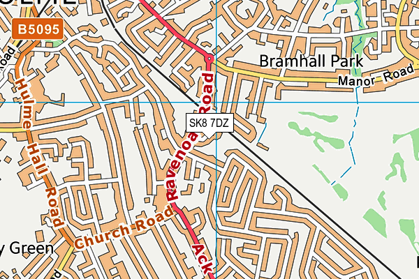 SK8 7DZ map - OS VectorMap District (Ordnance Survey)