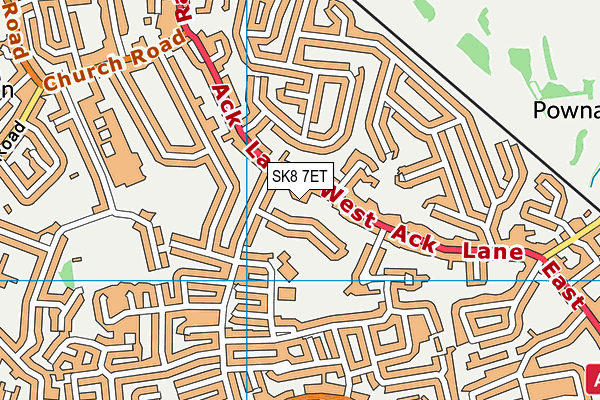 SK8 7ET map - OS VectorMap District (Ordnance Survey) SK8 7ET map - OS VectorMap District (Ordnance Survey)