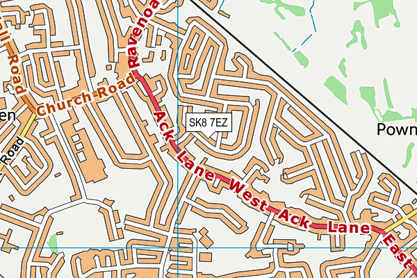 SK8 7EZ map - OS VectorMap District (Ordnance Survey) SK8 7EZ map - OS VectorMap District (Ordnance Survey)