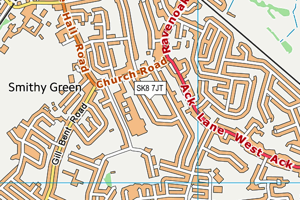 SK8 7JT map - OS VectorMap District (Ordnance Survey) SK8 7JT map - OS VectorMap District (Ordnance Survey)